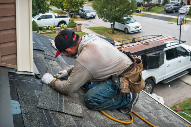 Professional Flat Roof Repair technician working in Dover, MN